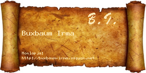 Buxbaum Irma névjegykártya